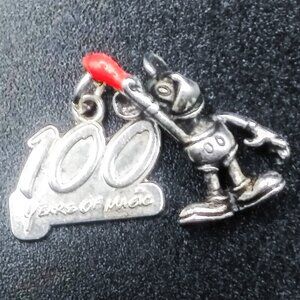 925 Sterling Silver DISNEY 100 Years of Magic w/ 3D Mickey Mouse Charm Set